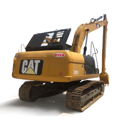 Excavadora usada CAT 330D2L con cilindro hidráulico original y capacidad de cubo de 1.8M3