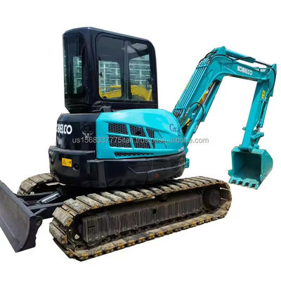 Excavadora original usada Kobelco SK55SR con buen rendimiento en 0-2000 horas de trabajo