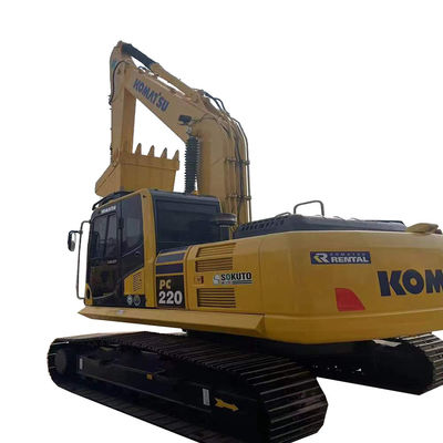 Excavadora Komatsu PC220 usada 22T con cilindro hidráulico original Horas de trabajo bajas 0-2000