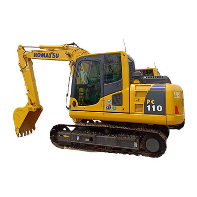 Excavadora Komatsu PC110-8 de 11 toneladas con bajo consumo de aceite y cilindro hidráulico original