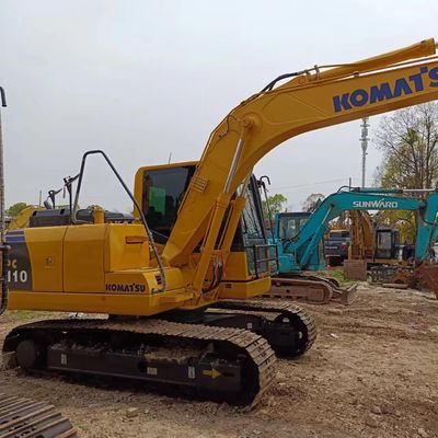 Excavadora Komatsu PC110-8 de 11 toneladas con bajo consumo de aceite y cilindro hidráulico original