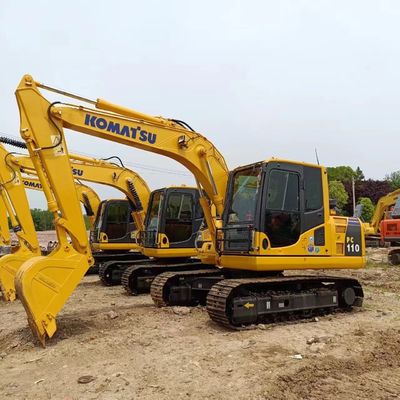 Excavadora Komatsu PC110-8 de 11 toneladas con bajo consumo de aceite y cilindro hidráulico original