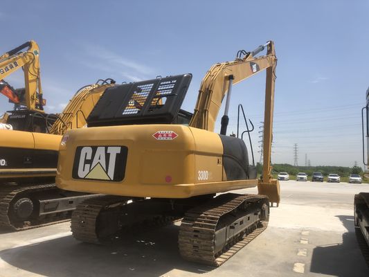 Excavadora usada CAT 330D2L con cilindro hidráulico original y capacidad de cubo de 1.8M3