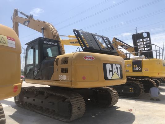 Excavadora usada CAT 330D2L con cilindro hidráulico original y capacidad de cubo de 1.8M3
