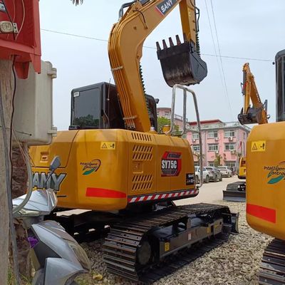 SANY SY75C excavadora de segunda mano bomba hidráulica casi original máquina de movimiento rápido