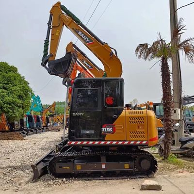 SANY SY75C excavadora de segunda mano bomba hidráulica casi original máquina de movimiento rápido