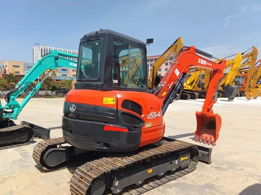 Mini excavadora de segunda mano de 5,5 toneladas Kubota U55 Excavadora usada con válvula hidráulica original