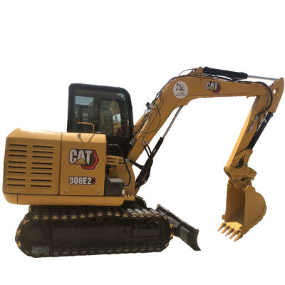 Máquina de excavación de tierra con cilindro hidráulico original CAT 306 de segunda mano