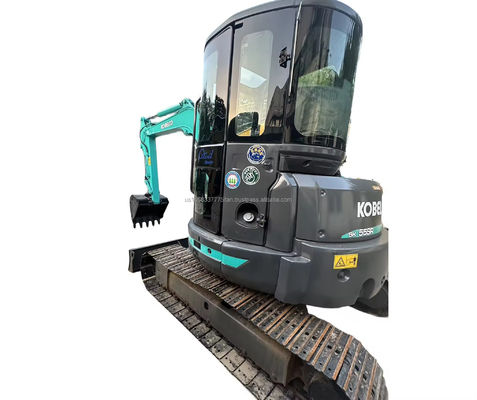 Excavadora Kobelco SK55SR usada con bomba hidráulica original y horas de trabajo bajas