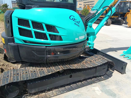 Excavadora Kobelco SK55SR usada con bomba hidráulica original y horas de trabajo bajas