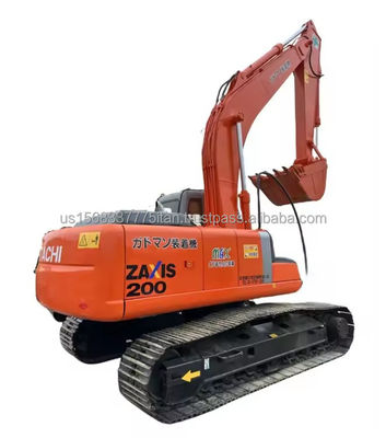 Gran excavadora Hitachi ZX200 de 20 toneladas hecha en Japón para tiendas de materiales de construcción