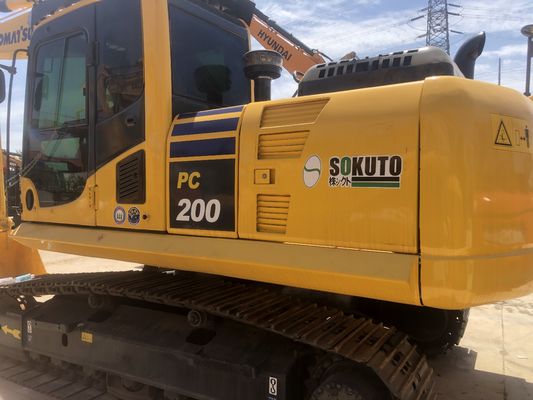 Excavadora original Komatsu PC200 20TON Excavadora usada con capacidad de cubo de 1.2M3