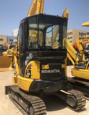 Excavadora Komatsu PC35 Mini de segunda mano con 0-2000 horas de trabajo Excavadora de rastreo hidráulico