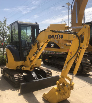 Excavadora Komatsu PC35 Mini de segunda mano con 0-2000 horas de trabajo Excavadora de rastreo hidráulico