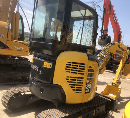 Excavadora Komatsu PC35 Mini de segunda mano con 0-2000 horas de trabajo Excavadora de rastreo hidráulico