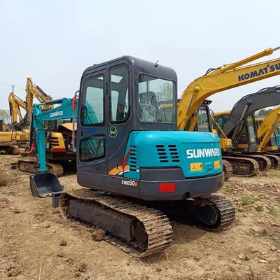 6T Usado hacia el sol SWE60E Excavadora hidráulica de rastreo retroexcavadora mini excavadora con 0.5M3 cubo