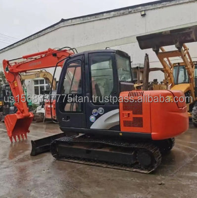 Excavadora usada Hitachi ZX60 con válvula hidráulica original y peso de la máquina de 7000 KG