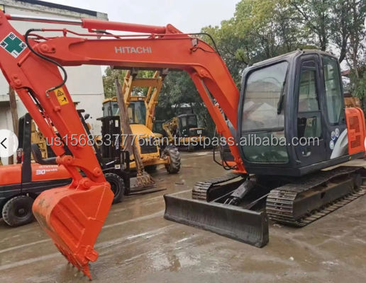 Excavadora usada Hitachi ZX60 con válvula hidráulica original y peso de la máquina de 7000 KG