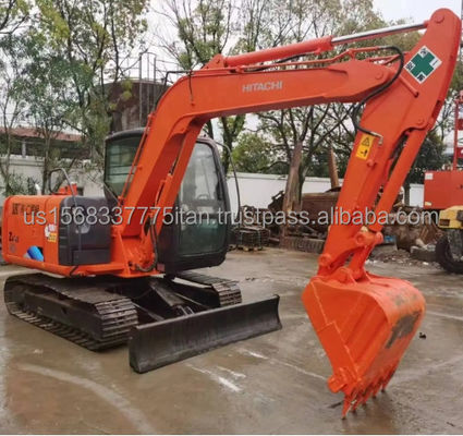 Excavadora usada Hitachi ZX60 con válvula hidráulica original y peso de la máquina de 7000 KG