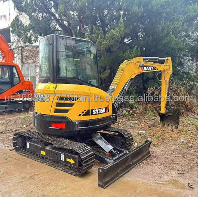 Baja hora de trabajo Sany SY35U Mini Excavadora con bomba hidráulica original y motor ISUZU
