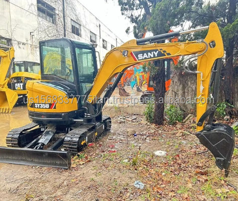 Baja hora de trabajo Sany SY35U Mini Excavadora con bomba hidráulica original y motor ISUZU