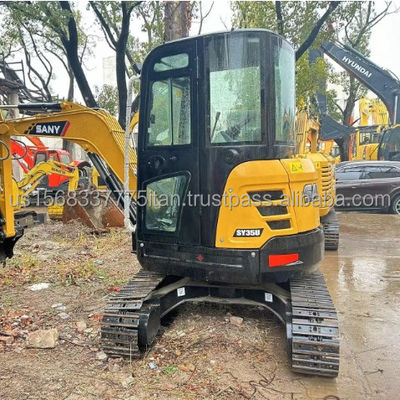 Baja hora de trabajo Sany SY35U Mini Excavadora con bomba hidráulica original y motor ISUZU