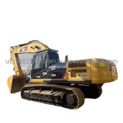 Gran excavadora Caterpillar 336D con capacidad de cubo de 2,27 m3 y bajas horas de trabajo