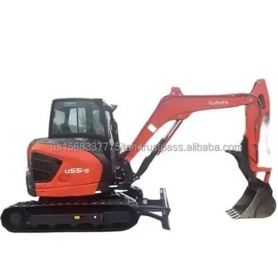 Suministro 5.5 TON Kubota u55 Excavadora Bajas horas de trabajo 0-2000 Mini Excavadora usada