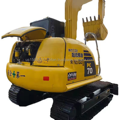 7 toneladas Komatsu PC70 mini excavadora usada con cilindro hidráulico original y válvula