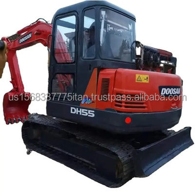 Máquina de construcción hidráulica de segunda mano DOOSAN DH55 Excavadora con buen rendimiento
