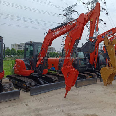 Excavadora KUBOTA KX163 usada con válvula hidráulica original y peso de operación de 6TON