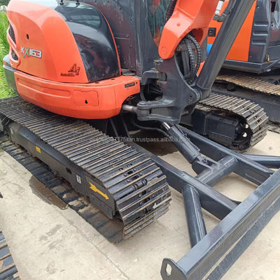 Excavadora KUBOTA KX163 usada con válvula hidráulica original y peso de operación de 6TON