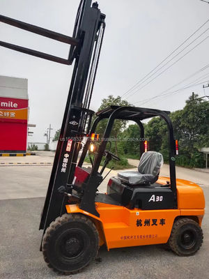 Excelente rendimiento Hangzhou A30 carretilla elevadora usada con ancho de horquilla 4.5