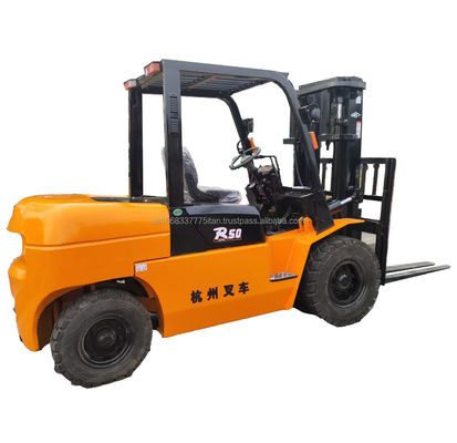 Excelente estado 5000 kg Hangzhou R50 carretilla elevadora usada para tiendas de materiales de construcción