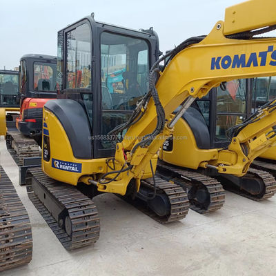 Mini excavadora Komatsu PC30MR de 3 toneladas utilizada con válvula hidráulica y cilindro originales