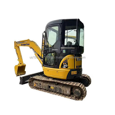 3000 KG Peso de la máquina Komatsu PC30MR Mini Excavadora usada Excavadora de rastreo hidráulico