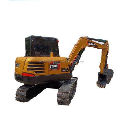 Excavadora Sany SY60C de 6 toneladas de uso con válvula hidráulica original y excelente estado