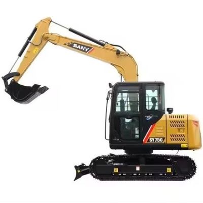 Excelente excavadora Sany SY75C Pro SY75 con capacidad de cubo de 0.32M3 y horas bajas