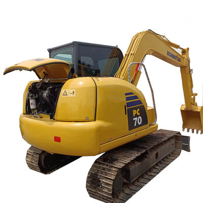Excavadora Komatsu PC70 usada con cilindro hidráulico original y capacidad de cubo de 0,2 M3