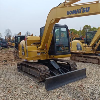 Excavadora Komatsu PC70 usada con cilindro hidráulico original y capacidad de cubo de 0,2 M3