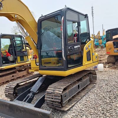 Excavadora Komatsu PC70 usada con cilindro hidráulico original y capacidad de cubo de 0,2 M3
