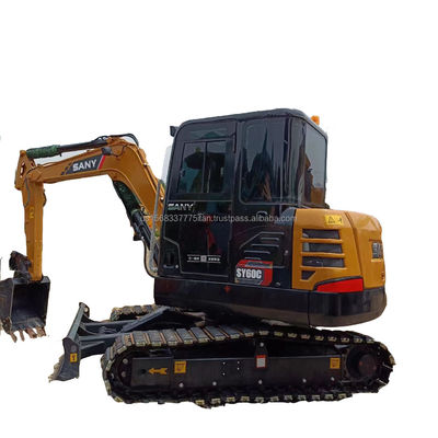 Excavadora Sany60c Sany 60C usada 6TON Peso de operación y capacidad de cubo de 0.28M3