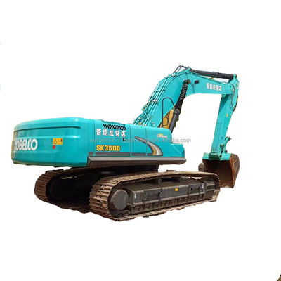Excavadora Kobelco SK350 de segunda mano con válvula hidráulica original y buen rendimiento