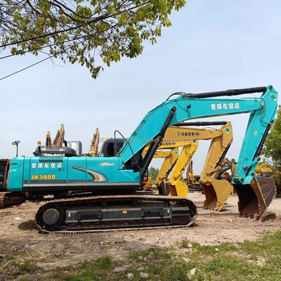 Excavadora Kobelco SK350 de segunda mano con 197kw de potencia y 1M3 de capacidad de cubo en el mercado