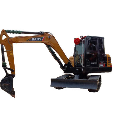 Maquinaria de construcción pequeña Sany SY60C Excavadora usada con capacidad de cubo de 0.25M3