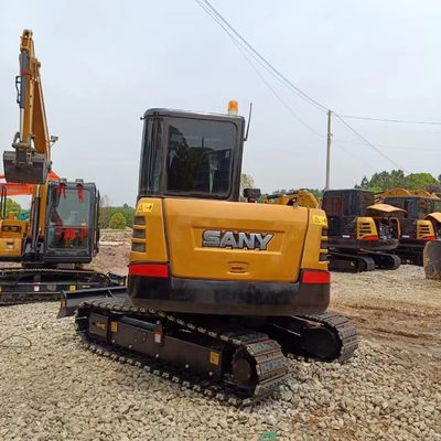 Maquinaria de construcción pequeña Sany SY60C Excavadora usada con capacidad de cubo de 0.25M3