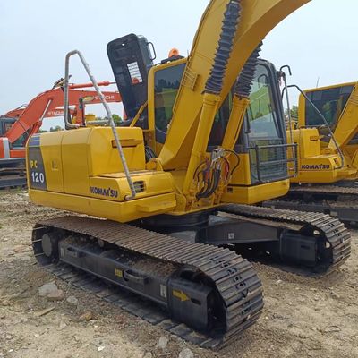 Excavadora PC120 de Komatsu usada con válvula hidráulica original y peso de operación de 13 toneladas