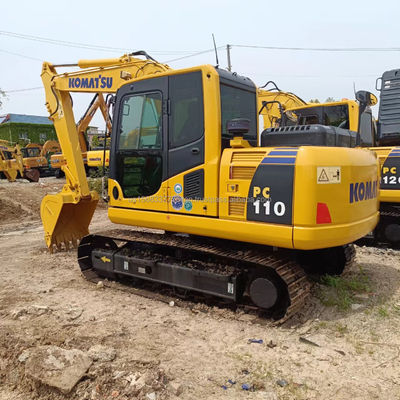 Excavadora de excavadora hidráulica Komatsu PC110 usada de 11 toneladas con y capacidad de cubo de 0,48M3