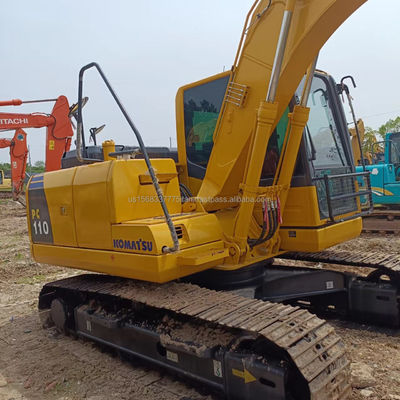 Excavadora de excavadora hidráulica Komatsu PC110 usada de 11 toneladas con y capacidad de cubo de 0,48M3