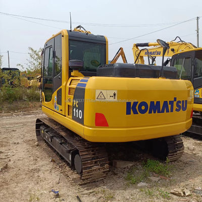 Excavadora de excavadora hidráulica Komatsu PC110 usada de 11 toneladas con y capacidad de cubo de 0,48M3